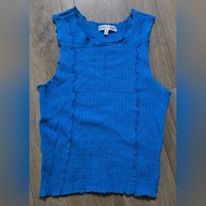 Fitz + Eddi Blue Cut Off Tank